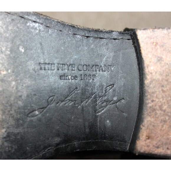 FRYE Phillip Harness Genuine Leather Back Zip Short Boots in Black, Size 7 - Picture 13 of 13